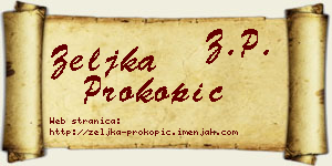 Željka Prokopić vizit kartica
